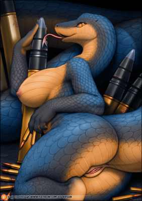 Genmetal
art by vader-san
Keywords: snake;female;anthro;breasts;solo;vagina;vader-san