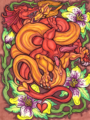 Dragons Making Love
art by van-weasel
Keywords: eastern_dragon;dragon;male;feral;M/M;penis;reverse_cowgirl;anal;spooge;van-weasel