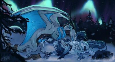 Beneath the Lights
art by vantabats
Keywords: dragon;dragoness;male;female;feral;M/F;penis;vagina;oral;vantabats