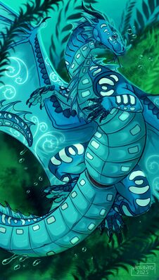 Tsunami (Wings_of_Fire)
art by vantabats
Keywords: wings_of_fire;seawing;tsunami;dragoness;female;feral;solo;cloaca;vantabats