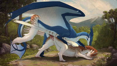 Micca and Korvyn Mating
art by veoros
Keywords: dragon;dragoness;male;female;feral;M/F;penis;from_behind;vaginal_penetration;spooge;veoros