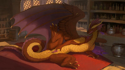 Aku
art by veoros
Keywords: dragoness;female;feral;solo;vagina;spread;veoros