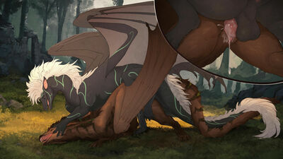 Maddox and Salvatrix
art by veoros
Keywords: dragon;dragoness;male;female;feral;M/F;penis;from_behind;vaginal_penetration;closeup;spooge;veoros