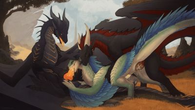 Seikret Spitroast (messy)
art by veoros
Keywords: videogame;monster_hunter;dragon;dinosaur;theropod;raptor;seikret;male;female;feral;M/F;threeway;spitroast;penis;from_behind;vaginal_penetration;oral;spooge;veoros