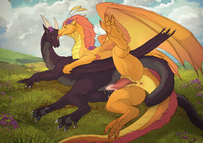 Zulikath and Ember Spooning
art by veoros
Keywords: dragon;dragoness;male;female;feral;M/F;penis;spoons;vaginal_penetration;spooge;veoros