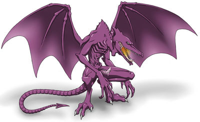 Ridley
art by Trina_Yurami
Keywords: videogame;metroid;reptile;ridley;male;anthro;solo;penis;spooge;Trina_Yurami