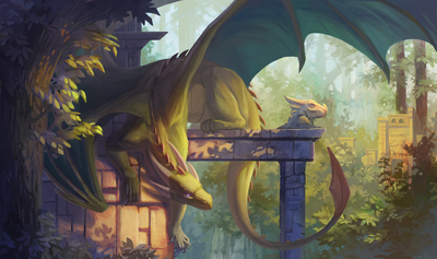 Temple Guardian
art by vinrage
Keywords: dragon;male;feral;solo;non-adult;vinrage