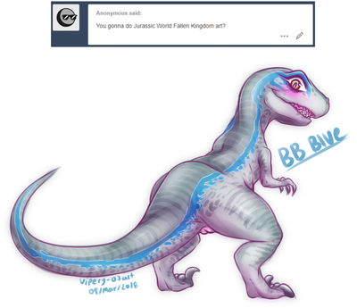 Blue the Raptor
art by vipery07
Keywords: jurassic_world;dinosaur;theropod;raptor;deinonychus;blue;female;feral;anthro;solo;vagina;vipery07