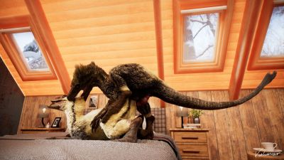 Raptors Mating
art by vulumar
Keywords: dinosaur;theropod;raptor;velociraptor;male;female;feral;M/F;penis;from_behind;cloacal_penetration;cgi;vulumar