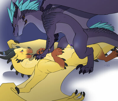 Cyr and Nilness
art by wanderlustdragon
Keywords: dragon;dragoness;male;female;feral;M/F;penis;cowgirl;vaginal_penetration;spooge;wanderlustdragon