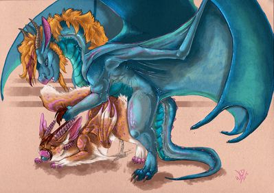 Dragons Mating
art by wanderlustdragon
Keywords: dragon;dragoness;male;female;feral;M/F;from_behind;spooge;wanderlustdragon