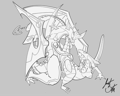 Drago and Wavern
art by wayward
Keywords: anime;bakugan;drago;wavern;dragon;dragoness;wyvern;male;female;anthro;breasts;M/F;penis;from_behind;vaginal_penetration;spooge;wayward