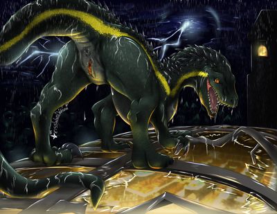 Female Indoraptor
art by weisswinddragon
Keywords: jurassic_world;dinosaur;theropod;raptor;indoraptor;female;feral;solo;vagina;presenting;weisswinddragon