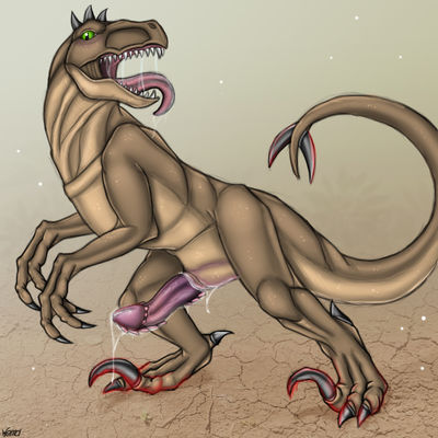 Male Raptor
art by wemd
Keywords: dinosaur;theropod;raptor;deinonychus;male;feral;solo;penis;spooge;wemd