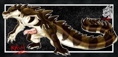 Kruul
art by whelpsy
Keywords: crocodilian;crocodile;male;anthro;solo;penis;whelpsy