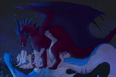 Xargon and Sapphire Mating
art by whisperer
Keywords: dragon;dragoness;male;female;feral;M/F;penis;missionary;vaginal_penetration;whisperer