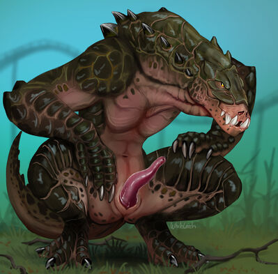 Gatorclaw Exposed
art by whiteleech
Keywords: videogame;fallout;crocodilian;alligator;gatorclaw;male;feral;anthro;solo;penis;whiteleech