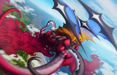 Aerial Mating
art by wia
Keywords: dragon;dragoness;male;female;feral;M/F;penis;cowgirl;vaginal_penetration;wia