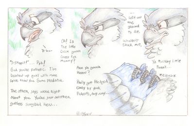 Bird Songs 4
art by windpaw
Keywords: comic;bird;avian;shrike;blue_jay;male;feral;M/M;from_behind;suggestive;windpaw