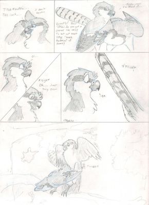 Bird Songs 1
art by windpaw
Keywords: comic;bird;avian;shrike;blue_jay;male;feral;M/M;from_behind;windpaw