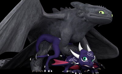 Toothless x Cynder
art by wingsandfire72
Keywords: how_to_train_your_dragon;httyd;videogame;spyro_the_dragon;night_fury;toothless;cynder;dragon;dragoness;male;female;feral;M/F;from_behind;suggestive;cgi;wingsandfire72