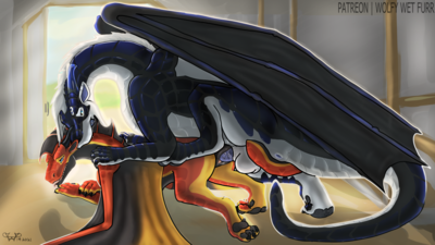 Mating Dragons
art by wolfywetfurr
Keywords: dragon;dragoness;male;female;feral;M/F;penis;from_behind;vaginal_penetration;spooge;wolfywetfurr