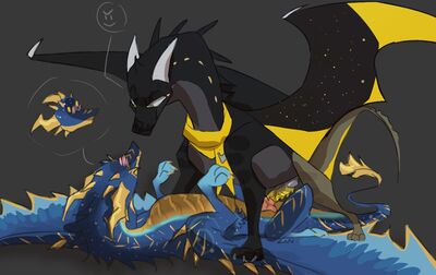 Dommy Nightwing (Wings_of_Fire)
art by worngside
Keywords: wings_of_fire;nightwing;dragon;male;feral;M/M;penis;missionary;anal;worngside