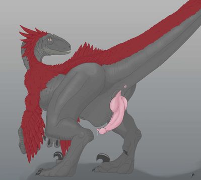 Raptor
art by wyatt
Keywords: dinosaur;theropod;male;feral;solo;penis;spooge;wyatt