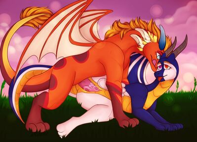 Mating Time
art by xRocko
Keywords: dragon;dragoness;male;female;feral;M/F;penis;missionary;vaginal_penetration;spooge;xRocko