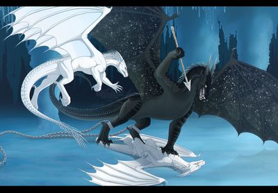 Diamond Trials (Wings_of_Fire)
art by xTheDragonRebornx and ignitetheblaize
Keywords: wings_of_fire;icewing;nightwing;foeslayer;winter;hailstorm;dragon;dragoness;male;female;feral;non-adult;xTheDragonRebornx;ignitetheblaize