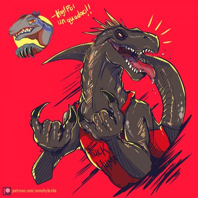 IndoMetal
art by xenohybrida
Keywords: jurassic_world;dinosaur;theropod;raptor;deinonychus;indoraptor;blue;male;female;humor;non-adult;xenohybrida