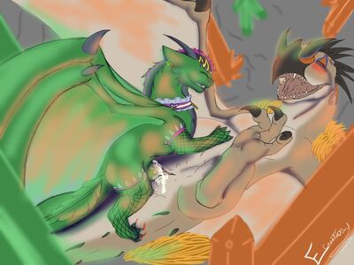Dragons Mating
art by xig-bone_maddox
Keywords: how_to_train_your_dragon;httyd;night_fury;dragon;dragoness;male;female;feral;M/F;penis;missionary;cloacal_penetration;spooge;xig-bone_maddox