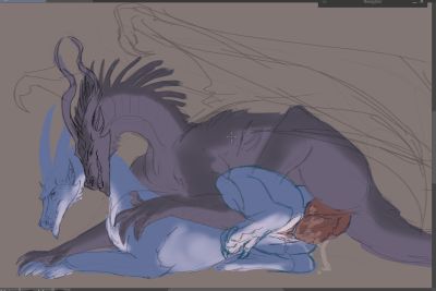 Darkstalker and Whiteout WIP (Wings_of_Fire)
art by xlunafyre
Keywords: comic;wings_of_fire;nightwing;icewing;hybrid;whiteout;darkstalker;dragon;dragoness;male;female;feral;M/F;penis;from_behind;vaginal_penetration;spooge;incest;xlunafyre