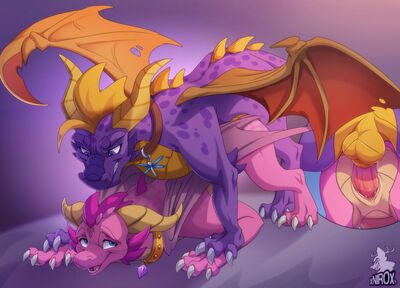 Spyro and Ember Having Sex
art by xnirox
Keywords: videogame;spyro_the_dragon;dragon;dragoness;spyro;ember;male;female;feral;M/F;penis;from_behind;vaginal_penetration;closeup;spooge;xnirox
