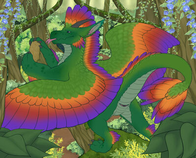Jungle Fever
art by yaroul
Keywords: dragoness;female;feral;solo;cloaca;yaroul