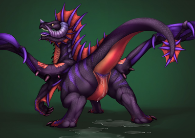 Onyxia in Need of Breeding
art by yaroul
Keywords: videogame;final_fantasy;dragoness;female;onyxia;feral;solo;cloaca;presenting;spooge;yaroul