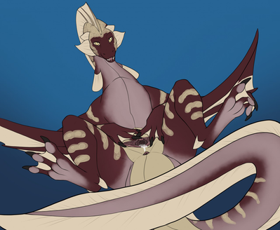 Wyvern Spread
art by yaroul
Keywords: dragoness;wyvern;female;feral;solo;vagina;spread;spooge;yaroul