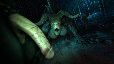 Deathclaw Bait
art by yes_maybe_idk
Keywords: beast;videogame;fallout;lizard;reptile;deathclaw;female;anthro;breasts;human;man;male;M/F;penis;suggestive;cgi;yes_maybe_idk