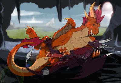 Ignitus and Cynder
art by zafara
Keywords: videogame;spyro_the_dragon;dragon;dragoness;spyro;cynder;male;female;anthro;M/F;penis;vagina;spoons;suggestive;spooge;zafara