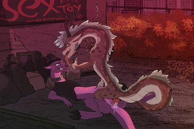 Sex Toy
art by zafara
Keywords: eastern_dragon;dragon;dragoness;male;female;feral;anthro;M/F;penis;cowgirl;vaginal_penetration;spooge;zafara