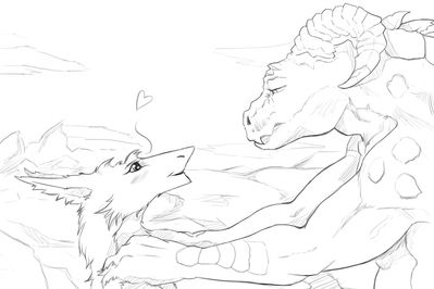 Wild Love 2
art by zafara
Keywords: videogame;fallout;lizard;reptile;deathclaw;male;furry;hybrid;sergal;female;anthro;M/F;suggestive;zafara