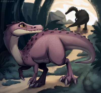 Goodbye
art by zazush-una
Keywords: dinosaur;theropod;baryonyx;male;female;feral;non-adult;zazush-una