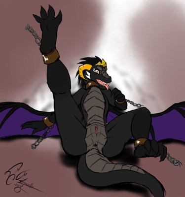 Madam Reni (Twokinds)
art by zeiro
Keywords: anime;twokinds;dragoness;madam_reni;female;solo;bondage;vagina;zeiro