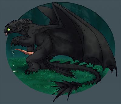 Toothless
art by zenerzia
Keywords: how_to_train_your_dragon;httyd;night_fury;toothless;dragon;male;feral;solo;penis;masturbation;spooge;zenerzia