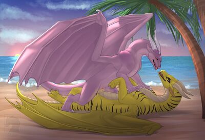 Romantic Evening
art by zenrii
Keywords: dragon;dragoness;male;female;feral;M/F;penis;cowgirl;vaginal_penetration;beach;spooge;zenrii