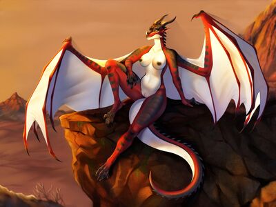 Enjoying the Desert (Wings_of_Fire)
art by zenvist
Keywords: wings_of_fire;skywing;dragoness;female;anthro;breasts;solo;vagina;zenvist