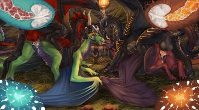 Fall Foursome (extras)
art by zenvist
Keywords: dragon;dragoness;male;female;feral;M/F;orgy;penis;from_behind;vaginal_penetration;internal;ejaculation;spooge;zenvist