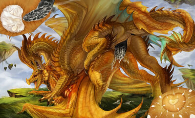 The Golden Touch
art by zenvist
Keywords: dragon;dragoness;male;female;feral;M/F;penis;from_behind;vaginal_penetration;internal;ejaculation;spooge;zenvist