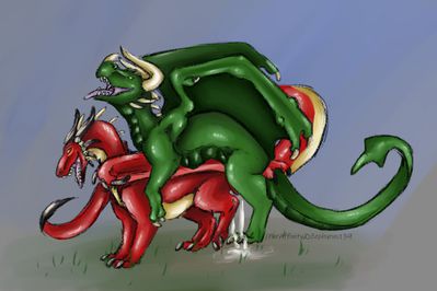 Anonymous Rutting
art by zephyrus139
Keywords: dragon;dragoness;male;female;feral;M/F;from_behind;suggestive;spooge;zephyrus139