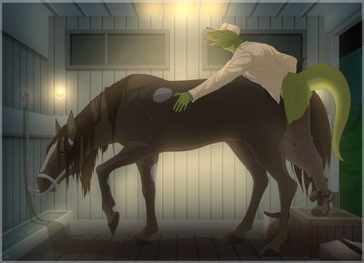 Halt For The Driver
art by zeta-la-angie
Keywords: lizard;male;anthro;furry;equine;horse;female;feral;M/F;from_behind;suggestive;zeta-la-angie